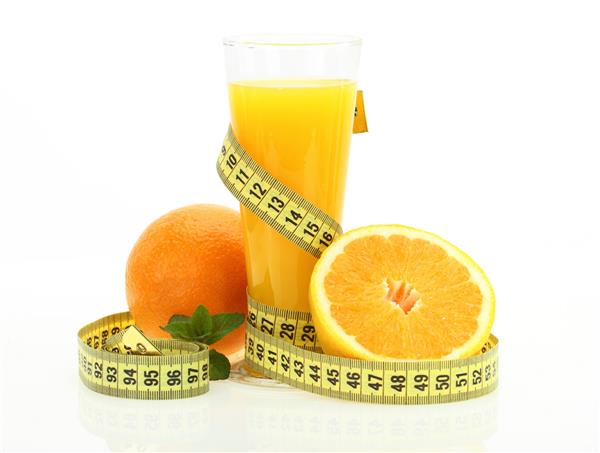 آب پرتقال با نوار اندازه گیری
