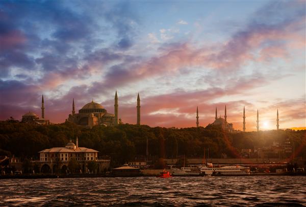 غروب خورشید بر فراز استانبول
