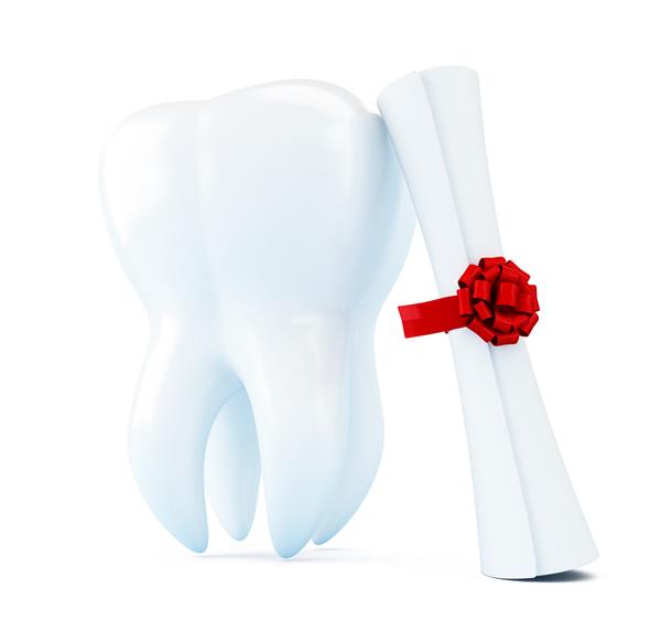 تصویربرداری سه بعدی دندانپزشکی در زمینه سفید