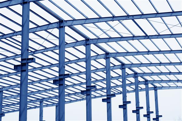کارخانه تولید صنعتی تیرآهن فولادی سقف در یک کارخانه