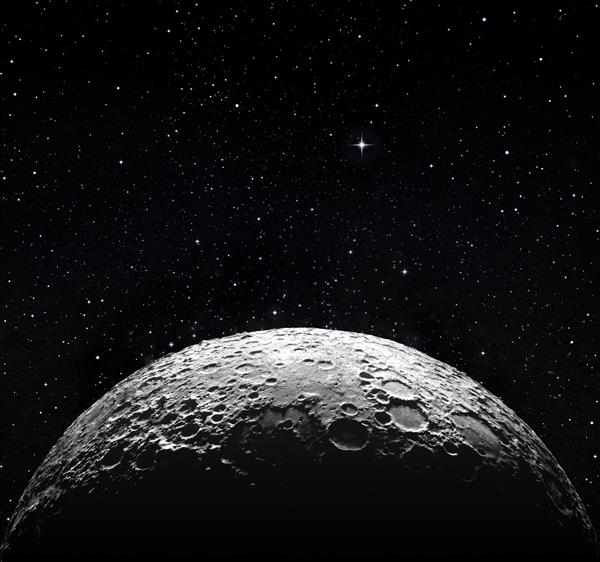 سطح ماه در فضا