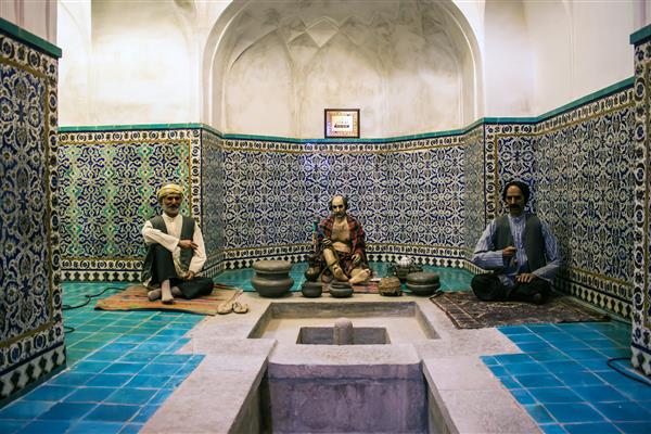 کرمان ایران حمام سنتی همام با مجسمه