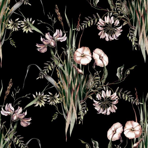 گل های وحشی الگوی یکپارچه