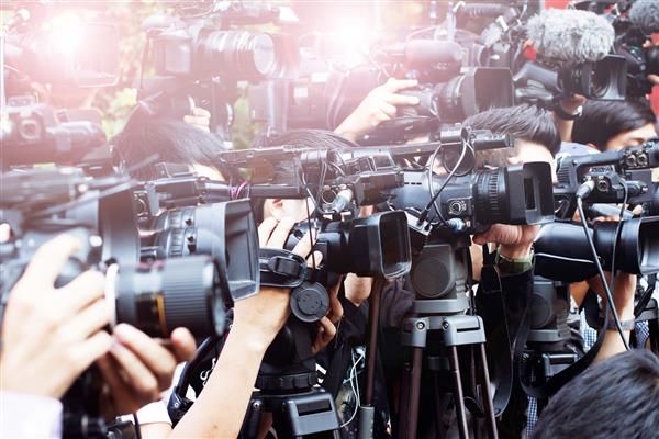 مطبوعات و رسانه های عکاس وظیفه در رویداد پوشش خبری عمومی برای خبرنگار و ارتباط جمعی