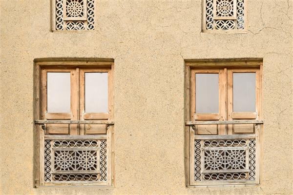 پنجره های خانه روستایی روستای ماسوله استان گیلان ایران