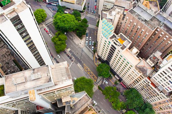 نمایی از بالای یکی از بلندترین ساختمانهای سائو پائولو برزیل