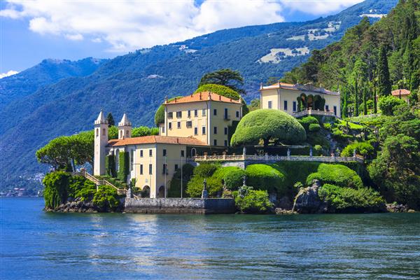 یکی از زیباترین دریاچه های اروپا لاگو دی کومو - ویلا دل بالبینلو ایتالیا لومباردیا