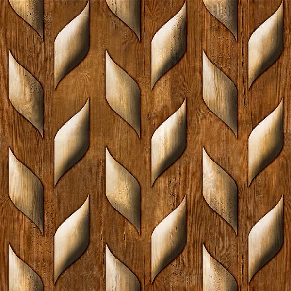 گوش های تزئینی گندم - توت های تزئینی - الگوی صفحه داخلی دیوار - کاغذ دیواری طرح - تکرار مداوم - بافت چوب