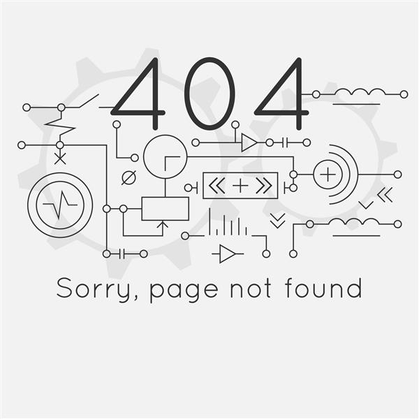صفحه خطای 404 خطای اتصال پیدا نشد طرح انتزاعی فن آوری تصویر برداری