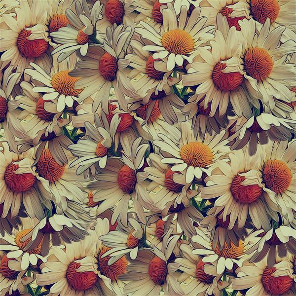 طرح گل با گل مروارید چاپ گلهای سفید و زرد تابستانی