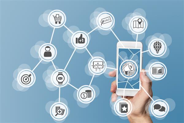 بازاریابی آنلاین دیجیتال توسط تلفن همراه و رسانه های اجتماعی