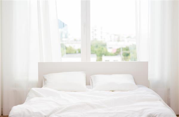 مفهوم استراحت فضای داخلی راحتی و تختخواب
