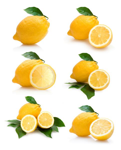 مجموعه لیمو در زمینه سفید