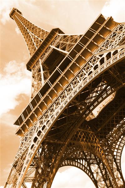 عکس قدیمی از برج ایفل پاریس فرانسه