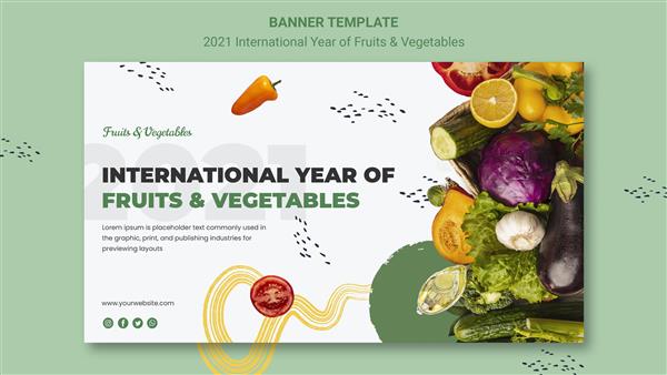 قالب بنر سال جهانی میوه و سبزیجات