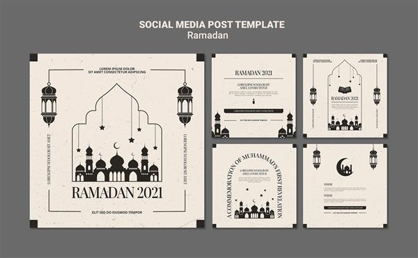 قالب پست های اینستاگرام رویداد ماه رمضان