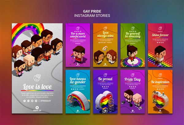 قالب داستانهای رنگارنگ همجنس بازان اینستاگرام