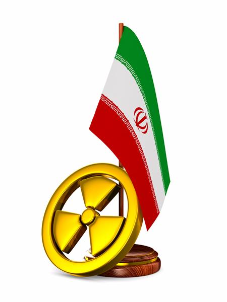 ایران و تابش در فضای سفید تصویر سه بعدی جدا شده
