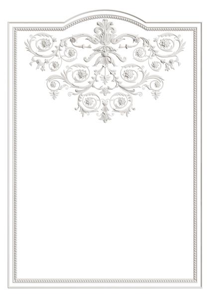 قاب سفید کلاسیک با تزئینات جدا شده