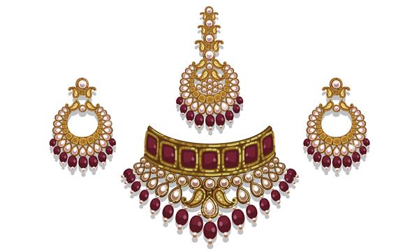 ست جواهرات به سبک هندی
