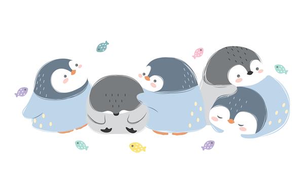 مجموعه خانوادگی پنگوئن های زیبا