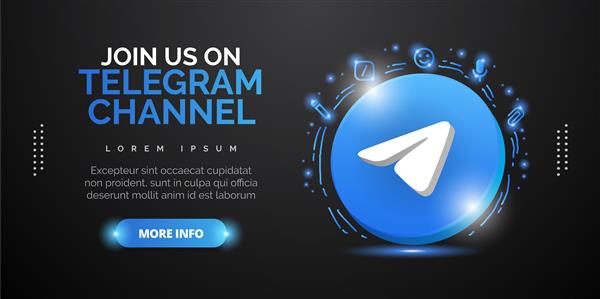 طراحی تبلیغاتی زیبا برای معرفی حساب تلگرام شما طراحی بردار