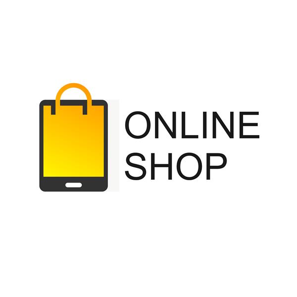 قالب طراحی لوگوی فروشگاه اینترنتی طرح وکتور کیف خرید نماد بازار دیجیتال