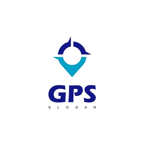 آرم نقطه GPS ناوبری و طراحی نماد قطب نما