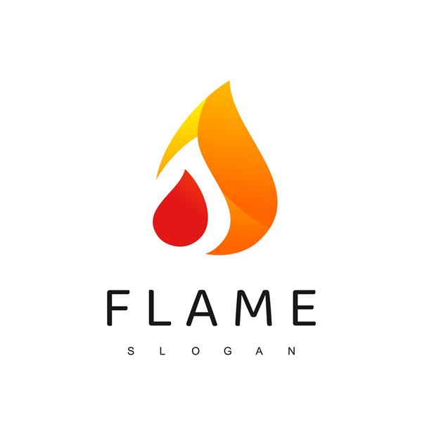 قالب طراحی لوگوی شعله