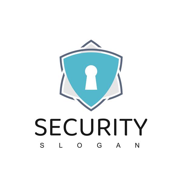 قالب طراحی آرم سایبری ایمن نماد امنیت داده داده