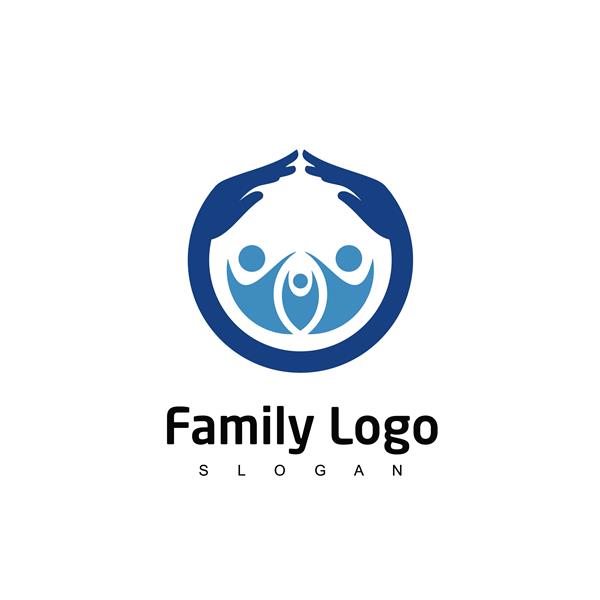قالب طراحی لوگو مراقبت از خانواده