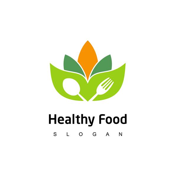 قالب طراحی لوگوی غذای سالم