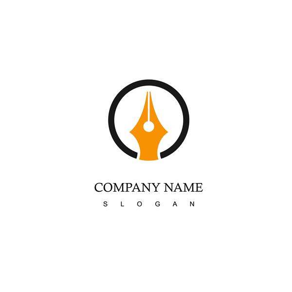 لوگوی شرکت با نماد قلم