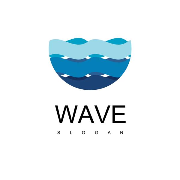 قالب طراحی لوگوی موج