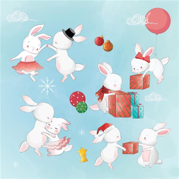 جشن خرگوش ها در کریسمس