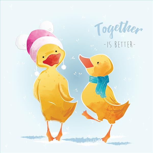 اردک کوچک و دوستش در کریسمس