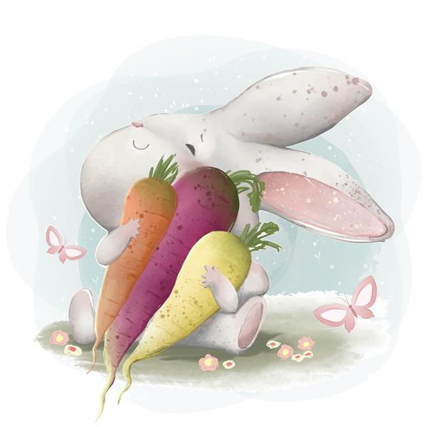 خرگوشی که هویج خود را دوست دارد
