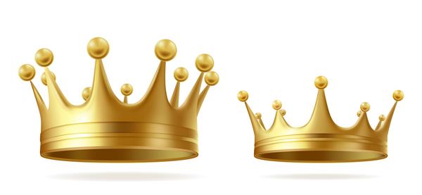 تاج طلایی پادشاه یا ملکه