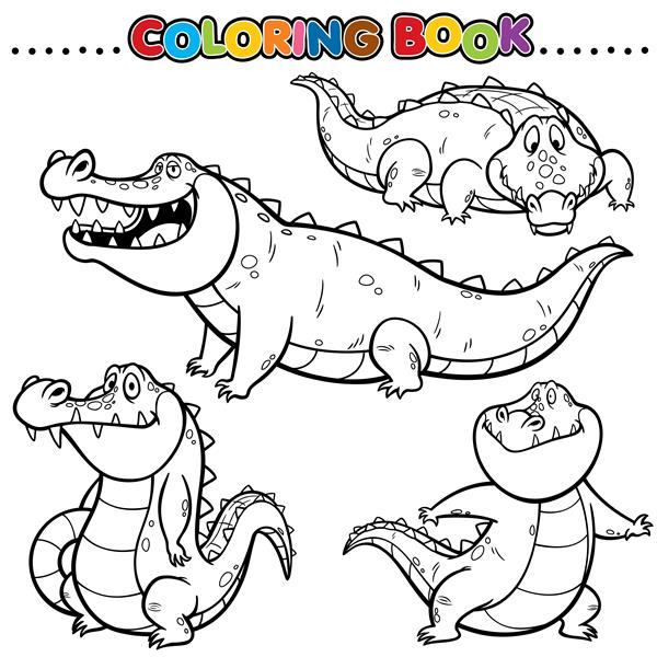 کتاب رنگ آمیزی کارتونی - تمساح