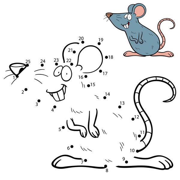 بازی بچه ها موش نقطه به نقطه