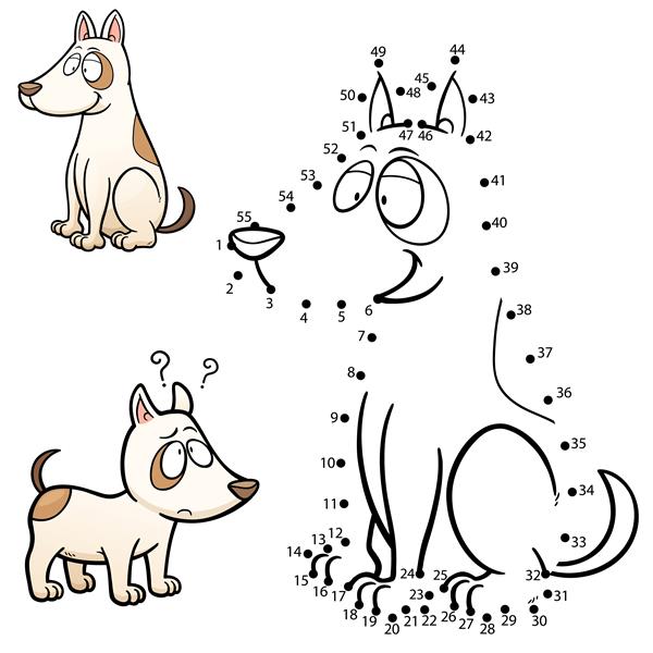 طراحی نقطه به نقطه از سگ ها