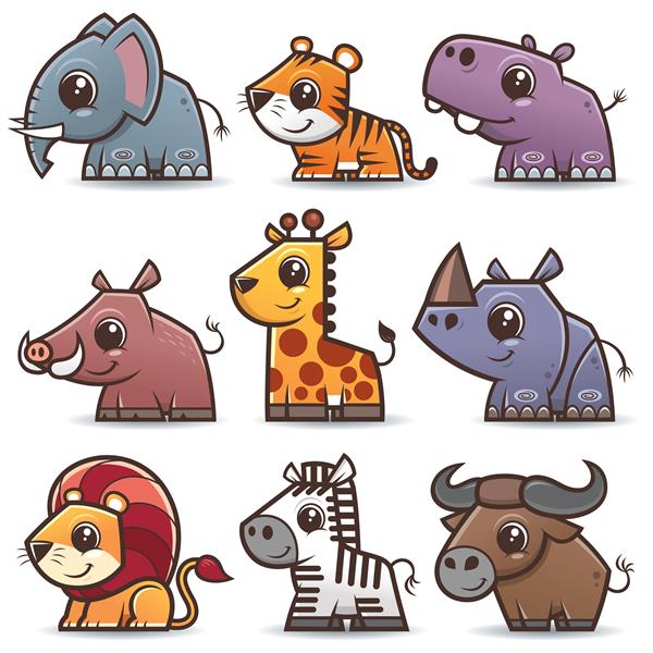 مجموعه کارتون های حیوانات وحشی
