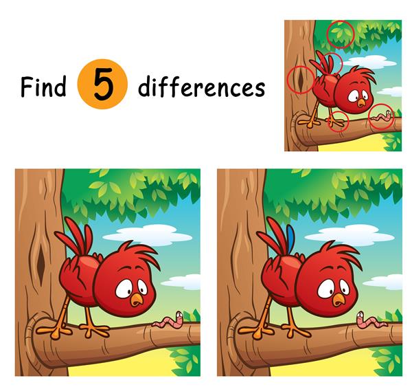 بازی برای کودکان تفاوت ها را پیدا کنید