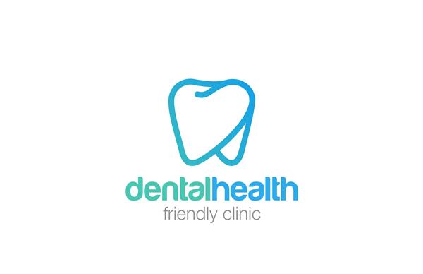 نماد سبک خط آرم سلامت دندان