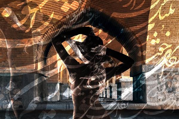 سایه دختر کلاه زیبا دیجیتال آرت اثر ساناز ملکی