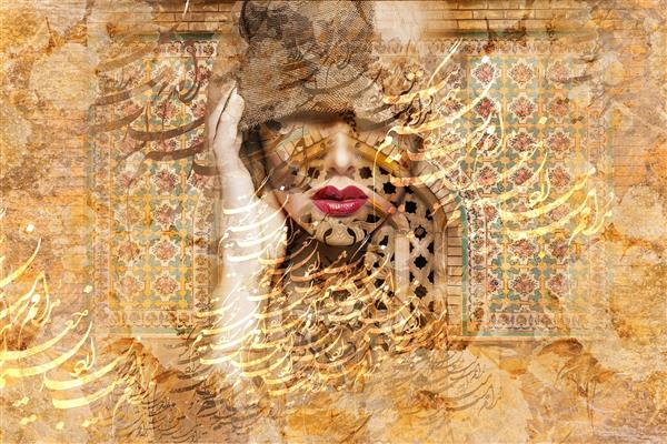 دیجیتال آرت بانوی زیبا اثر سامان رئوفی