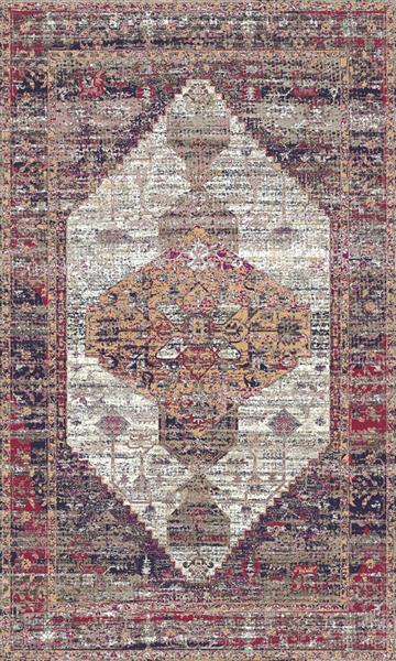 بافت فرش ایرانی زینت انتزاعی طرح ماندالای گرد بافت پارچه فرش سنتی خاورمیانه