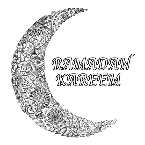 پس زمینه ماه رمضان با ماه قومی