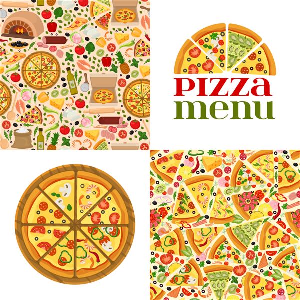 پیتزا آرم و الگوی بدون درز