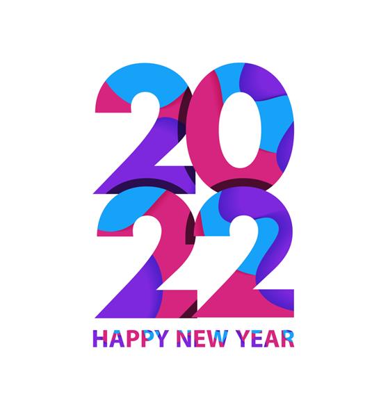 2022 سال نو مبارک جلد دفتر خاطرات تجاری برای 2022 با آرزوها قالب طراحی بروشور کارت بنر تصویر وکتور